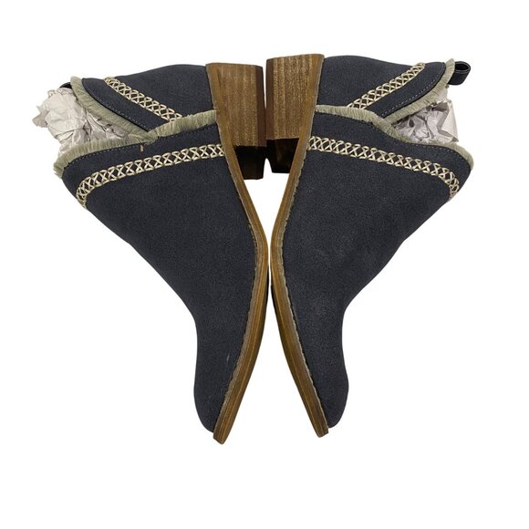 Mi.im Bethany Blue Gray Leather Ankle Booties‎ NWOB Size 7 - Picture 3 of 9